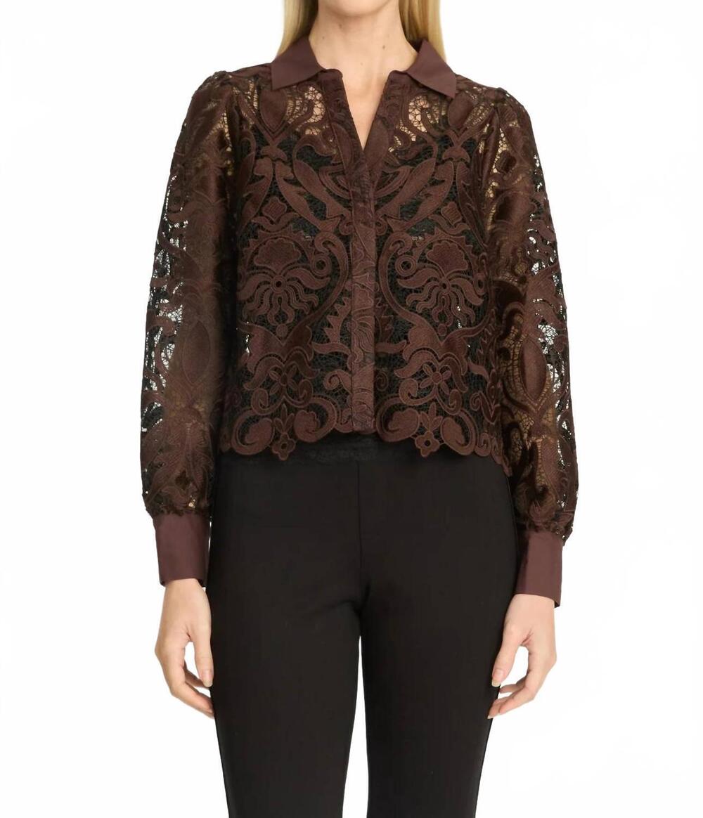 NEW CABALLERO emmie top in chocolate